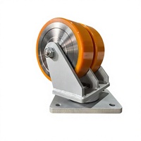 Roda Kontainer Tugas Berat dengan Kunci Putar, Roda Baja Solid, Rem Samping, Kustomisasi OEM/ODM, untuk Kontainer Pengiriman ISO