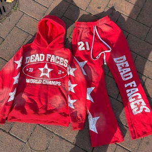 Conjunto Deportivo Personalizado para Hombre, Estilo Urbano, Bordado, 100% Algodón, Sudadera con Capucha Extra Grande y Pantalones Deportivos - Product Image 3