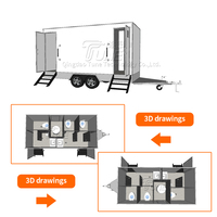 Remorque Sanitaire Mobile 2 Postes – Toilettes Portables de Luxe pour Studios de Cinéma – Salle de Bain Mobile Professionnelle Haut de Gamme – Prix Fournisseur