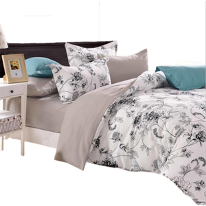 ชุดผ้าปูเตียง40ชิ้นทำจากโพลีเอสเตอร์ผ้าทอลายทแยงสีทึบทันสมัยและเรียบง่าย - Product Image 5