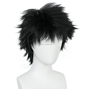 Perruque synthétique noire Uchiha <span class=keywords><strong>Sasuke</strong></span> <span class=keywords><strong>de</strong></span> 15 cm, courte et droite, <span class=keywords><strong>de</strong></span> haute qualité, résistante à la chaleur, pour cosplay d'anime (Jambalaya) - Product Image 5