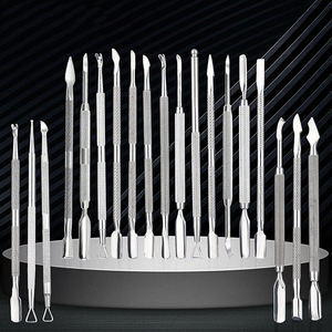 Outil de nail art multifonctionnel à double tête personnalisé dissolvant en acier inoxydable peau morte poussoir de nail art dissolvant de gel de vernis à ongles - Product Image 2