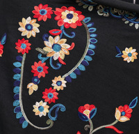 Grand Châle Pashmina Floral de Luxe Brodé de Style Russe pour Belles Dames