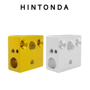 Bloc chauffant en alliage d'aluminium HINTONDA tout métal pour extrudeuse 3D, accessoire pour imprimante 3D CR10 Ender 3 DIY, couleur or et argent - Product Image 3