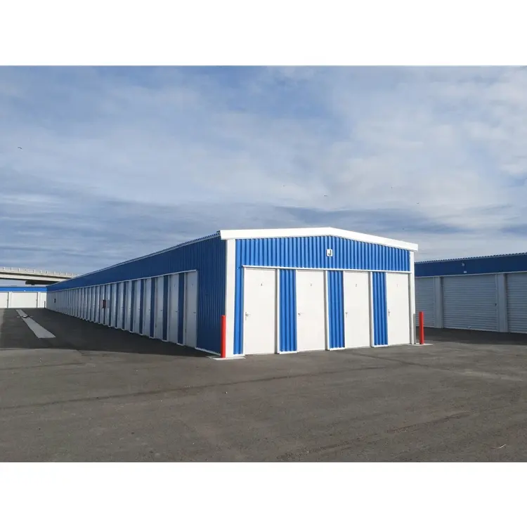 Low cost prefab self storage units steel structure warehouse building