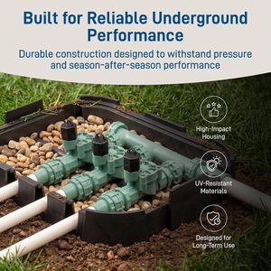 Colector de 3 Válvulas Orbit de Alta Resistencia Preensamblado para Sistemas de Riego de Jardín - Product Image 6
