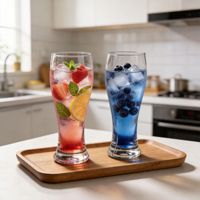 Verre à bière de blé transparent 400 ml, verre Pilsner classique, gobelet pour bar, maison, fête, boisson, jus, verrerie