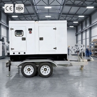 Generador Diésel Cummins Autorizado de 20kw 30kva 40kva 50kva 100kva 150kva, Grupo Electrógeno Móvil Silencioso con Remolque