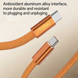 100W USB-C to USB-C Magnetic Self-<b>Coiling</b> Charging <b>Cable</b> 27W PD Braided Fast Data Cord for Phone Tablet Laptop - Product Image 2