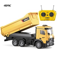 4DRC Camión Volquete RC a Escala 1/14, 7 Canales, 2.4GHz, Vehículo de Ingeniería con Control Remoto, Sistema de Elevación y Descenso y Demostración con una Sola Tecla