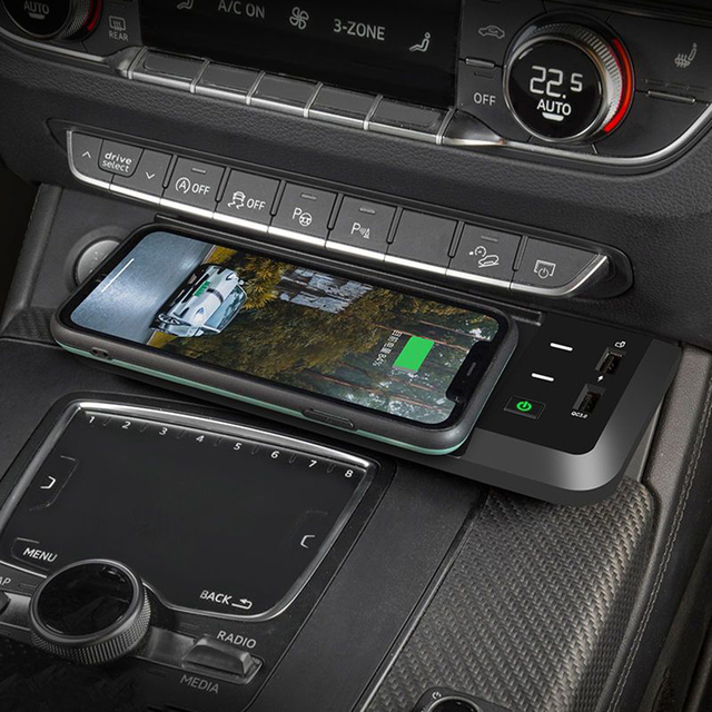 Car Wireless Charger Mobile Phone Charger Modify for audi Q5 2018 2019 2020 2021 2022 2023 2024 2025 Cellphone Charge Auto