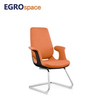 EGROspace Mobilier de réunion moderne Chaise de bureau ergonomique pivotante en cuir réglable pour manager