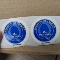Etiqueta de Tabaco Compania Tabaco España, Sello de Garantía de Calidad, Sellos Redondos Azules para Caja de Cigarros, Verde Fluorescente Anti-falsificación