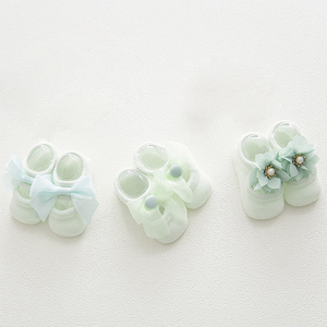 Chaussures Chaussettes Fleurs Dentelle Fines d'Été pour Petits Bébés, Antidérapantes, Légères, Type Chausson Bateau, Prix Usine - Product Image 4