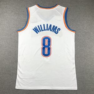 Camiseta de Baloncesto WILLIAMS del Thunder Temporada 2025, Nueva, al por Mayor, Económica, de Malla Transpirable de Poliéster de Secado Rápido para Hombre - Product Image 6