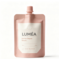 Pochette souple personnalisée avec bec verseur, anti-fuite, pour recharge de produits cosmétiques : crème visage, crème mains, écran solaire, lotion corporelle