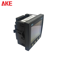 Meter Energi Tiga Fasa DIN Rail Pintar dengan Layar LCD Kelas 0.5 KWh RS485 Modbus RTU Penganalisa Daya 50A Arus Maksimum 0-999999.9 kWh
