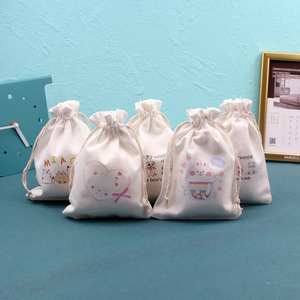 Bolsa de Tela Reutilizable Personalizada, Ecológica, con Cordón, de Algodón, Portátil, de Alta Calidad, para Viajes - Product Image 2
