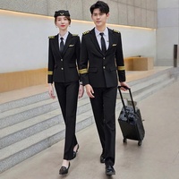 Ensemble d'uniformes pour agents de bord de compagnies aériennes et pour les ensembles de musique de fanfare, uniforme de transport aérien et ferroviaire à grande vitesse