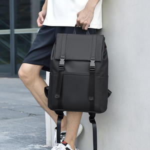 Large Capacity Men's Commuter <b>Backpack</b> Manufacturer's New Style Solid Color Fashionable Simple Design Wholesale - Product Image 1