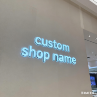 Enseignes lumineuses 3D personnalisées Kelly Sign pour intérieur, lettres en relief pour boutiques, enseignes LED pour entreprises