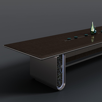 Table de conférence moderne avec finition placage, bureau de direction de luxe, durable, écologique et de haute qualité pour bureau et salle de réunion scolaire