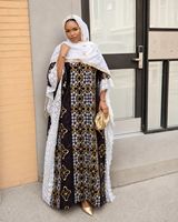 Boubou Bazin Riche violet du Mali avec foulard en filet, Dashiki ample, collection africaine pour occasions, robe de mariée pour femmes musulmanes