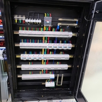Armoire de distribution électrique triphasée sur mesure, coffret de commande en métal avec compteur numérique et fenêtre