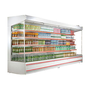 Présentoir de stockage de supermarché pour fruits/légumes/lait, <span class=keywords><strong>rideau</strong></span> d'air refroidisseur de type ouvert, <span class=keywords><strong>armoire</strong></span> congélateur - Product Image 4