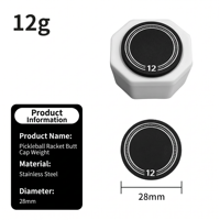 Capuchons de poids durables en acier inoxydable pour raquettes de pickleball, 6g, 9g, 12g, avec adhésif puissant pour le contrôle de l'équilibre du swing et le divertissement