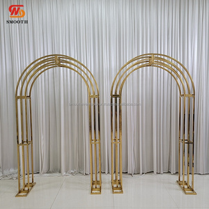 SMOOTH Best Seller Backdrop Wedding <b>Gold</b> Backdrop Arch Stainless Steel Round <b>Gold</b> Metal Arch Decoration - Product Image 4
