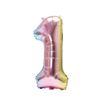 Ballons en feuille métallisée numérotés de 32 pouces, multicolores, gonflables à l'hélium, décorations de fête pour la Saint-Valentin et les festivals