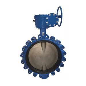 Van bướm kiểu full <span class=keywords><strong>lug</strong></span> hoạt động bằng bộ truyền động bánh răng xoắn bằng gang dẻo GGG50 - Product Image 2