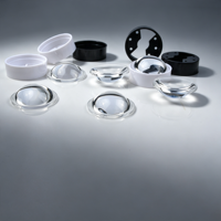 Lentille optique convexe en acrylique LED semi-circulaire personnalisée, lentille en plastique PMMA pour accessoires d'éclairage de lampe murale de cabinet