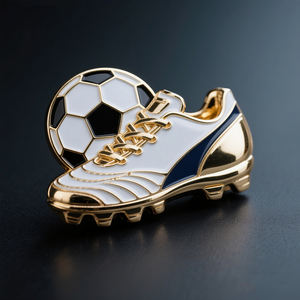 Fabbrica all'ingrosso Custom in <span class=keywords><strong>particolare</strong></span> stili di scarpe da calcio smalto per spilla in metallo Souvenir sublimazione distintivo Pin per i regali - Product Image 5