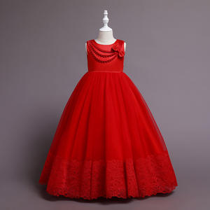 Bordado de perlas de la princesa de satén desfile de los niños vestido de baile de graduación vestidos de <span class=keywords><strong>primera</strong></span> comunión <span class=keywords><strong>para</strong></span> la boda - Product Image 3
