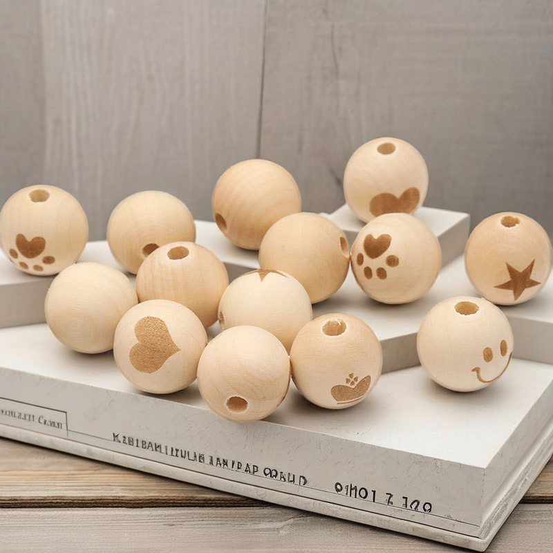 Half Wooden Beads Unfinished Split Round