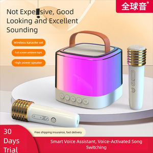 Q21 Color caramelo RGB Rainbow Light <span class=keywords><strong>Mejor</strong></span> regalo de promoción Altavoz de <span class=keywords><strong>karaoke</strong></span> para niños Niñas Niños Fiesta familiar <span class=keywords><strong>Bluetooth</strong></span> con <span class=keywords><strong>micrófono</strong></span> - Product Image 2