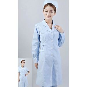 Uniformes d'infirmière à manches courtes en tissu polyester rose, bleu et blanc, anti-humidité, vêtements de travail pour femmes en milieu hospitalier - Product Image 4
