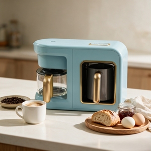 Machine à café turque automatique 600W, réservoir d'eau 900ml, 6 tasses, machine à boissons multi-températures avec fonction mousse de lait chaude et froide - Product Image 2