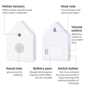 Heetverkopende multifunctionele elektronische vogelgeluiden met licht, bewegingsensor geactiveerd, hangende natuurgeluidenbox voor thuis - Product Image 3