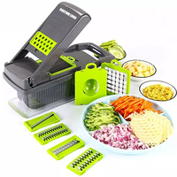 Custom Hot Selling Keukengereedschap 12 In 1 Handmatige Mandoline Fruit Groentesnijder Ui Dicer Vegetarische Snijmachine Groente Chopper