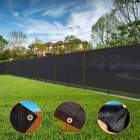 Filet d'ombrage noir robuste en HDPE, protection UV, pour l'agriculture, les serres, les jardins, les patios, les espaces extérieurs