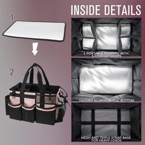 Caddie de nettoyage portable rose résistant à l'eau OEM avec bretelles pour les outils de nettoyage de la maison, de l'évier et de la voiture - Product Image 4
