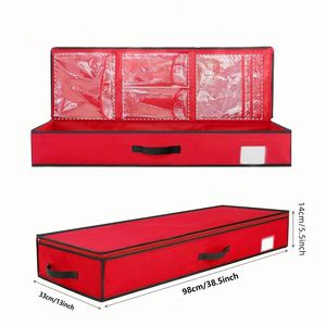 Organizador de Papel de Regalo Navideño, Contenedor de Almacenamiento de Decoraciones Navideñas Oxford - Product Image 2