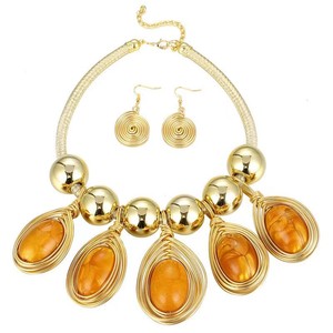 עגילי boho מתכת חוט עגילים סלילים שרשרת תליונים סטים סטים אופנתיים קריסטל גדולים אופנתיים - Product Image 1