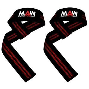 MAW Lifting Straps Black Green Anti-Slip Gym Weightlifting Equipment Unisex Velcro Closure - Product Image 6