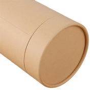 Boîte cylindrique en papier kraft brun écologique en gros, tube personnalisé avec logo imprimé pour l'emballage de cosmétiques, de soins de la peau, de bougies et de cadeaux