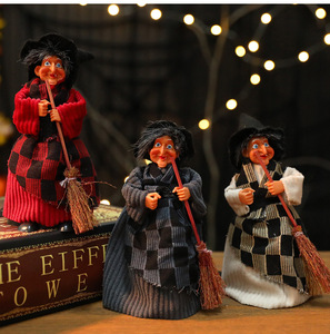 DAMAI <b>Halloween</b> Fabric Witch Figurine, <b>Halloween</b> Scene <b>Decor</b>, Haunted House Party Ornament, Spooky Props In Stock - Product Image 2