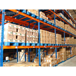 Tùy chỉnh 5 lớp kim loại boltless thép kệ đơn vị màu xanh đỏ Kệ ngăn xếp cho nhà để xe lưu trữ kho Pallet Hệ thống giá - Product Image 2